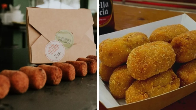 Imagen de croquetas de La Dicha y La Garriga / MONTAJE AH - REDES