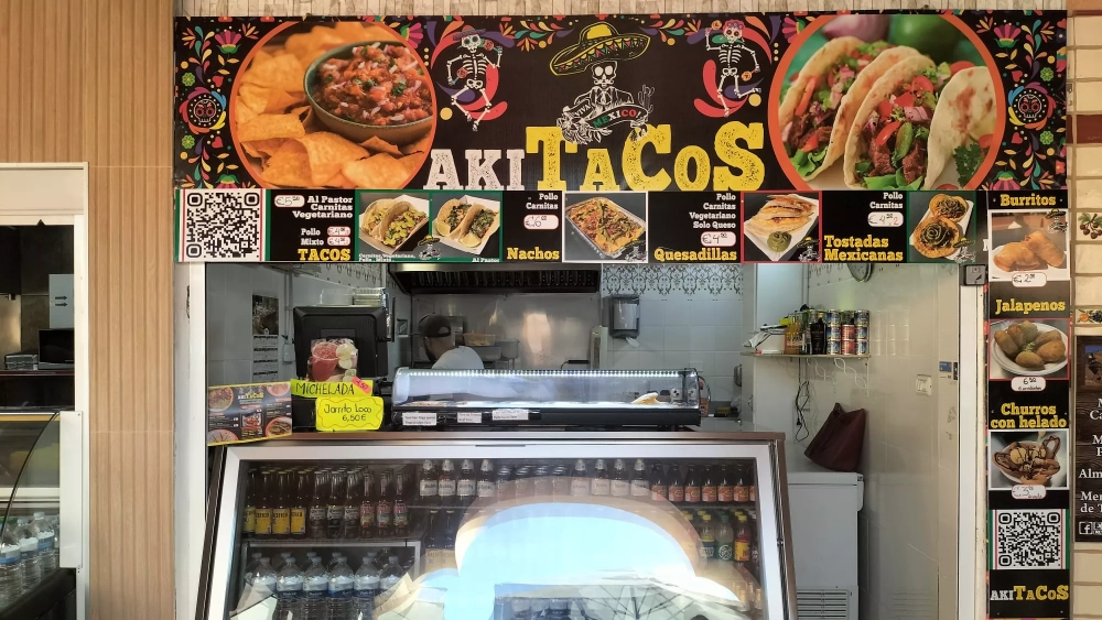 Aki Tacos, puesto de comida mexicana en el Mercado de África en Santa Cruz de Tenerife./ AH