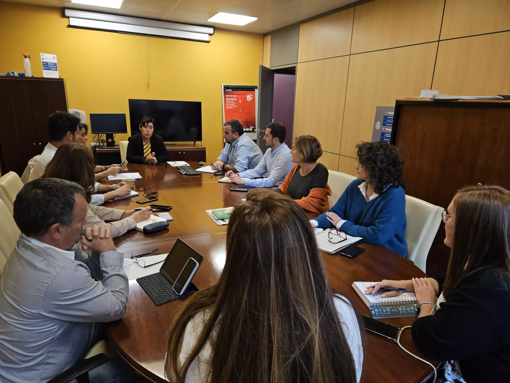 Reunión entre el Cabildo de Tenerife y los ayuntamientos de Santa Cruz de Tenerife y La Laguna./