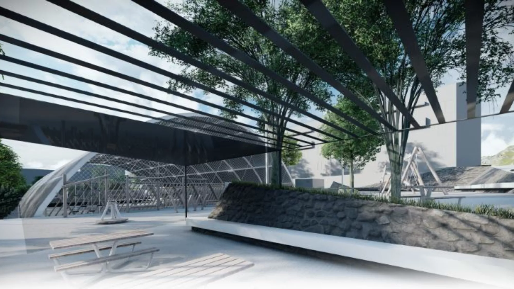 Proyección del espacio deportivo en María Jiménez./ CEDIDA Proyección del espacio deportivo en María Jiménez./ CEDIDA