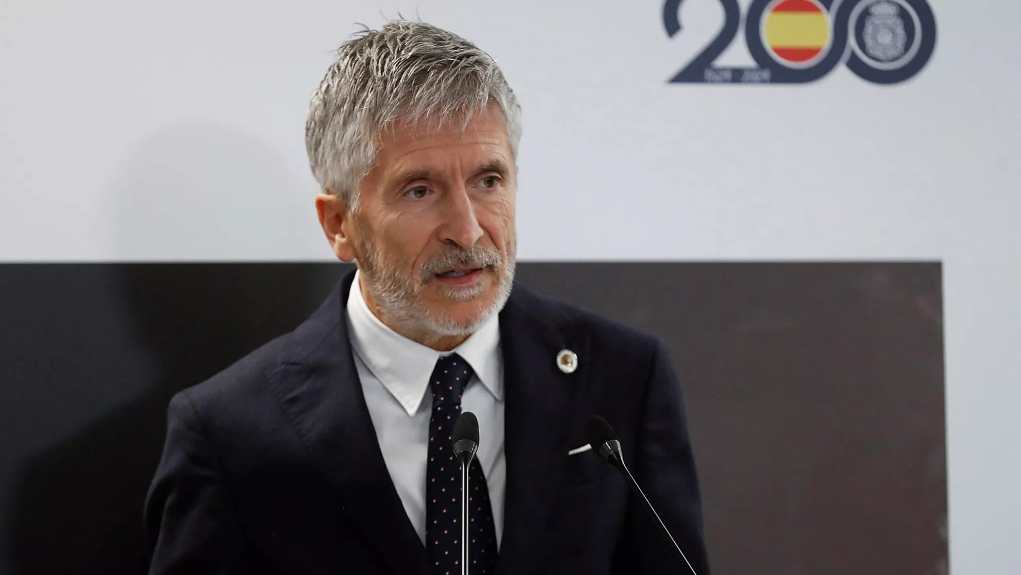 El ministro del Interior, Fernando Grande Marlaska, habla sobre Frontex como la AUGC / EFE