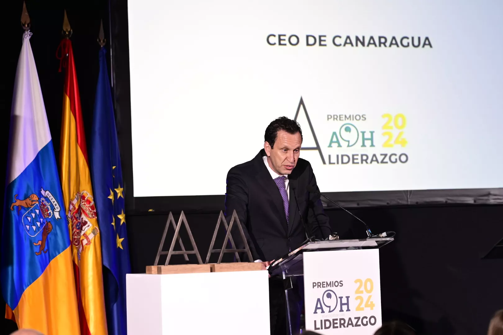 José Juan González Salmah, consejero delegado de Canaragua en los Premios Atlántico al Liderazgo de Atlántico Hoy./ AH