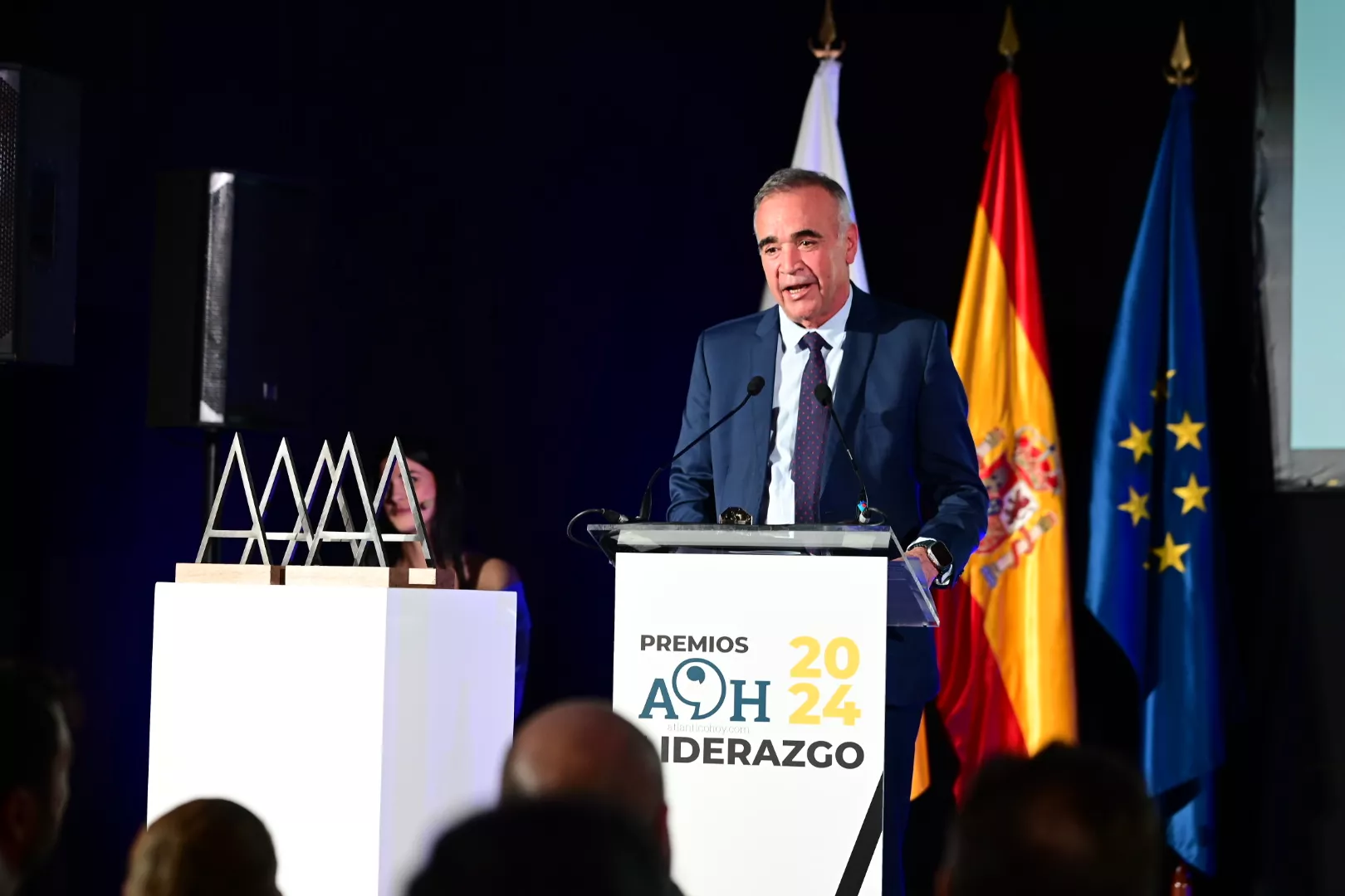 Mamerto Cabrera, presidente del Grupo Cabrera Medina en los Premios Atlántico al Liderazgo de Atlántico Hoy./ AH