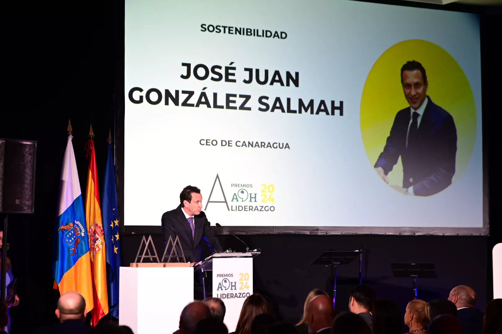 José Juan González Salmah en los Premios Atlántico al Liderazgo de Atlántico Hoy./ AH