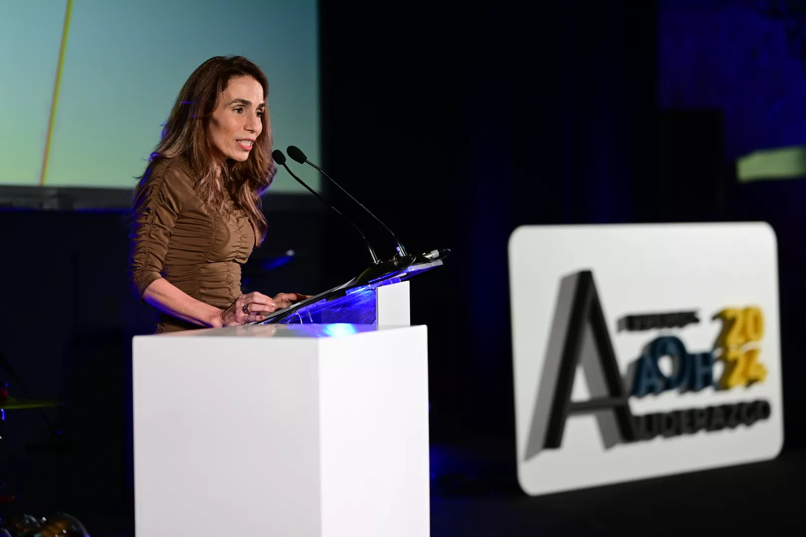 Eva Moll en los Premios Atlántico al Liderazgo de Atlántico Hoy./ AH