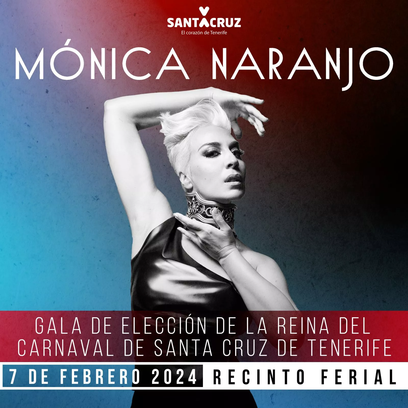 Cartel de la actuación de Mónica Naranjo en la gala. / AYUNTAMIENTO DE SANTA CRUZ DE TENERIFE