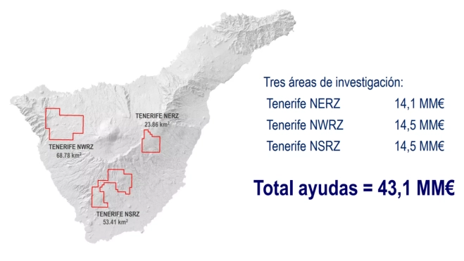 Áreas de investigación de geotermia en Tenerife. CABILDO DE TENERIFE Áreas de investigación de geotermia en Tenerife. CABILDO DE TENERIFE