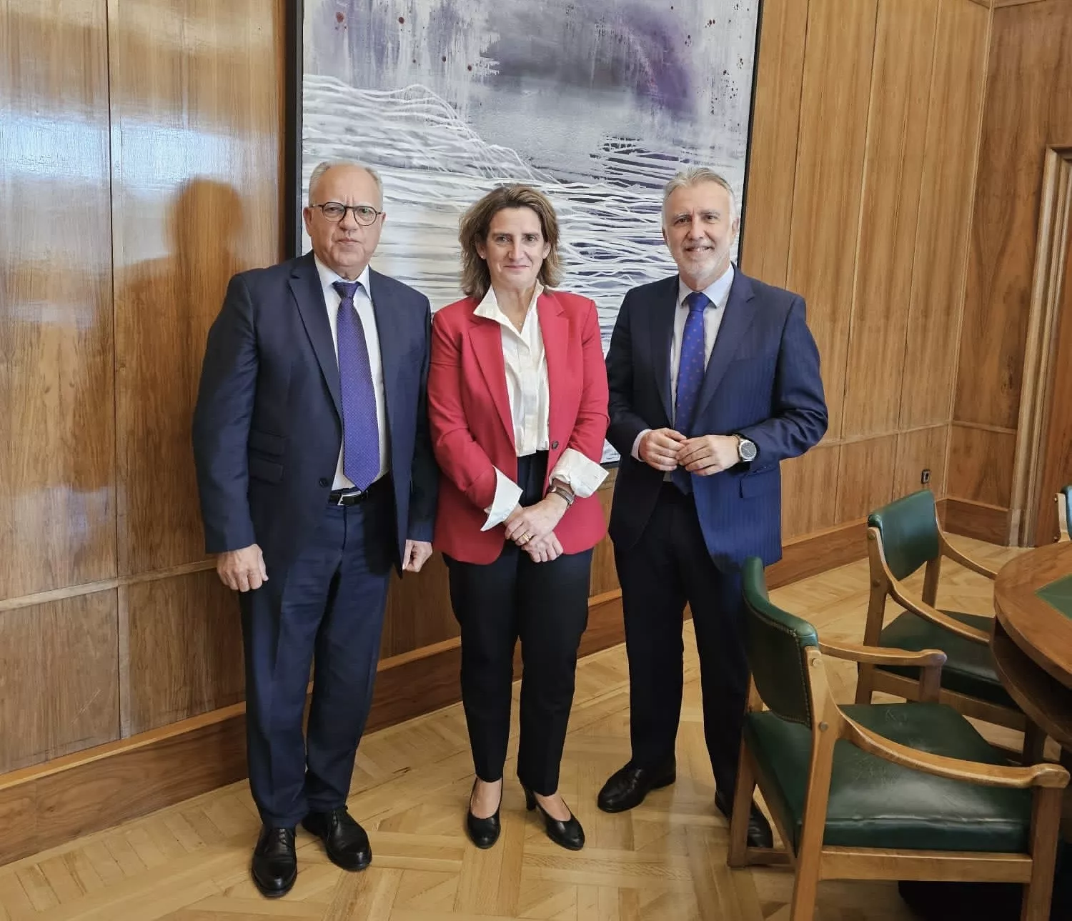 Casimiro Curbelo junto a Teresa Rivera y Ángel Victor Torres./ CABILDO DE LA GOMERA Casimiro Curbelo junto a Teresa Rivera y Ángel Victor Torres./ CABILDO DE LA GOMERA
