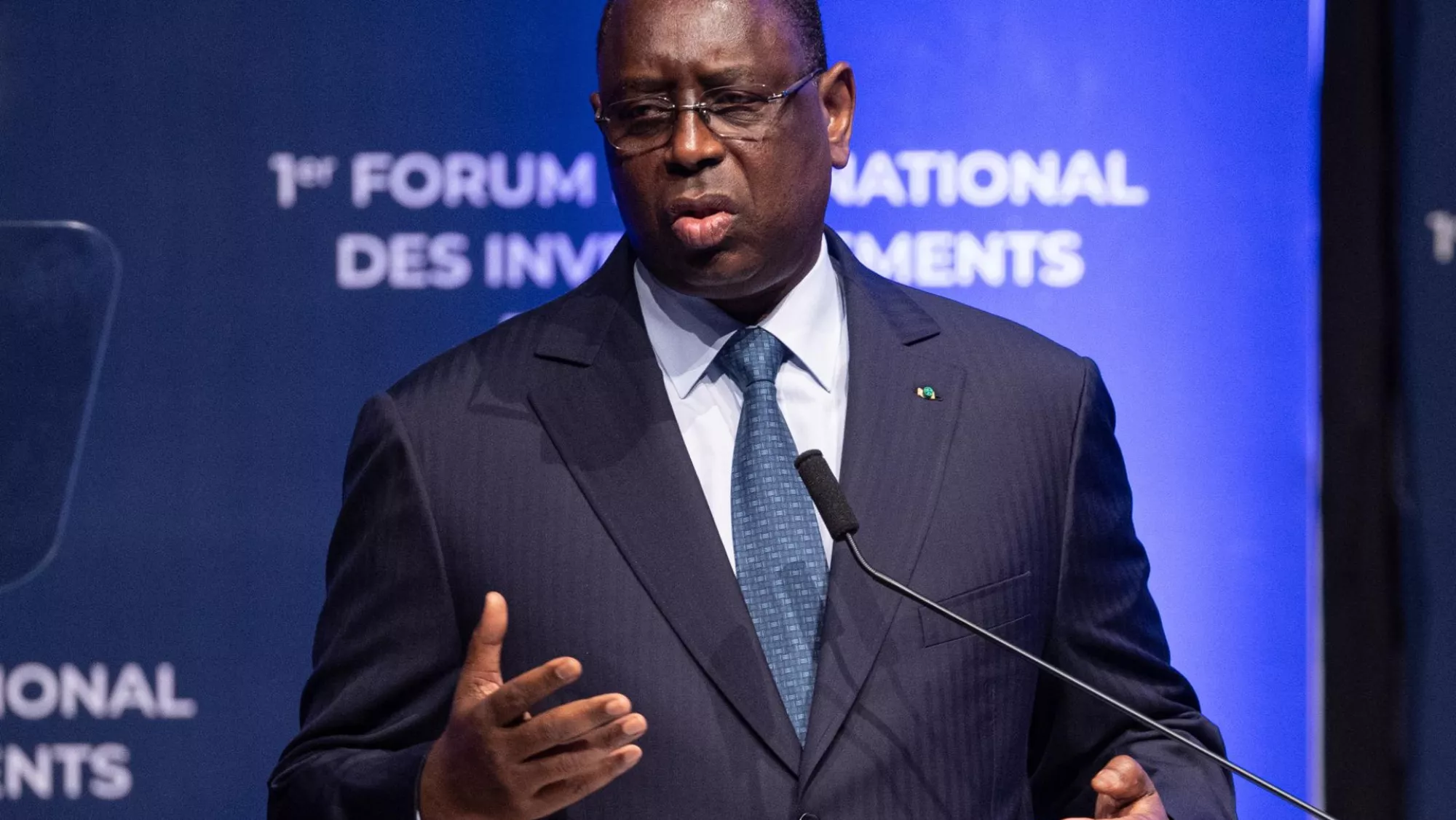 Macky Sall, presidente de Senegal, anunciando el aplazamiento de las elecciones del país / EFE