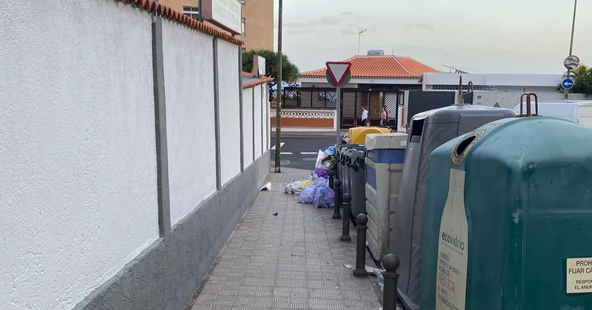Imagen de esta semana de basura acumulada en una calle del municipio. / CEDIDA