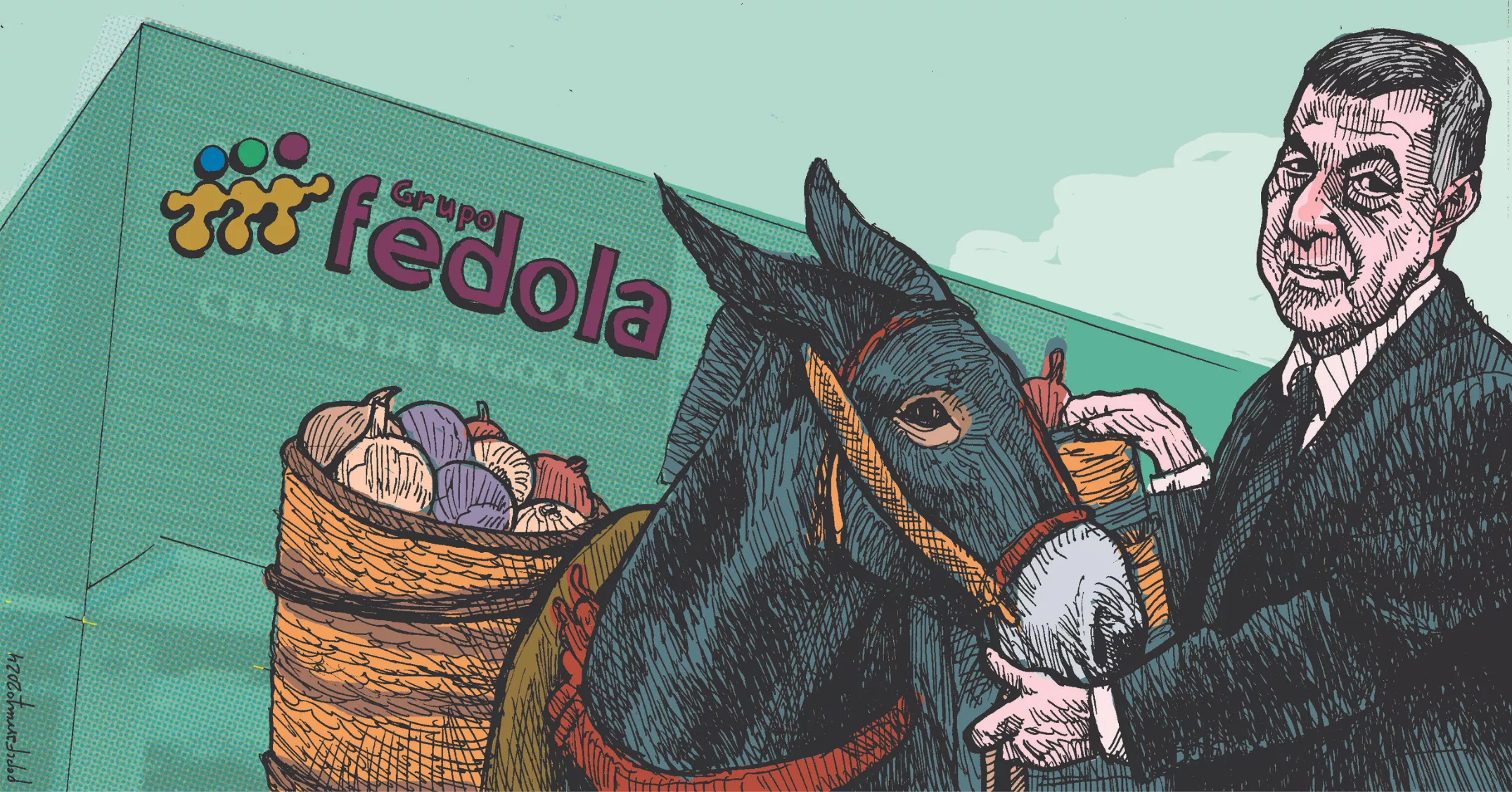 Fernando López Arvelo, presidente de honor del Grupo Fedola, por Farruqo.