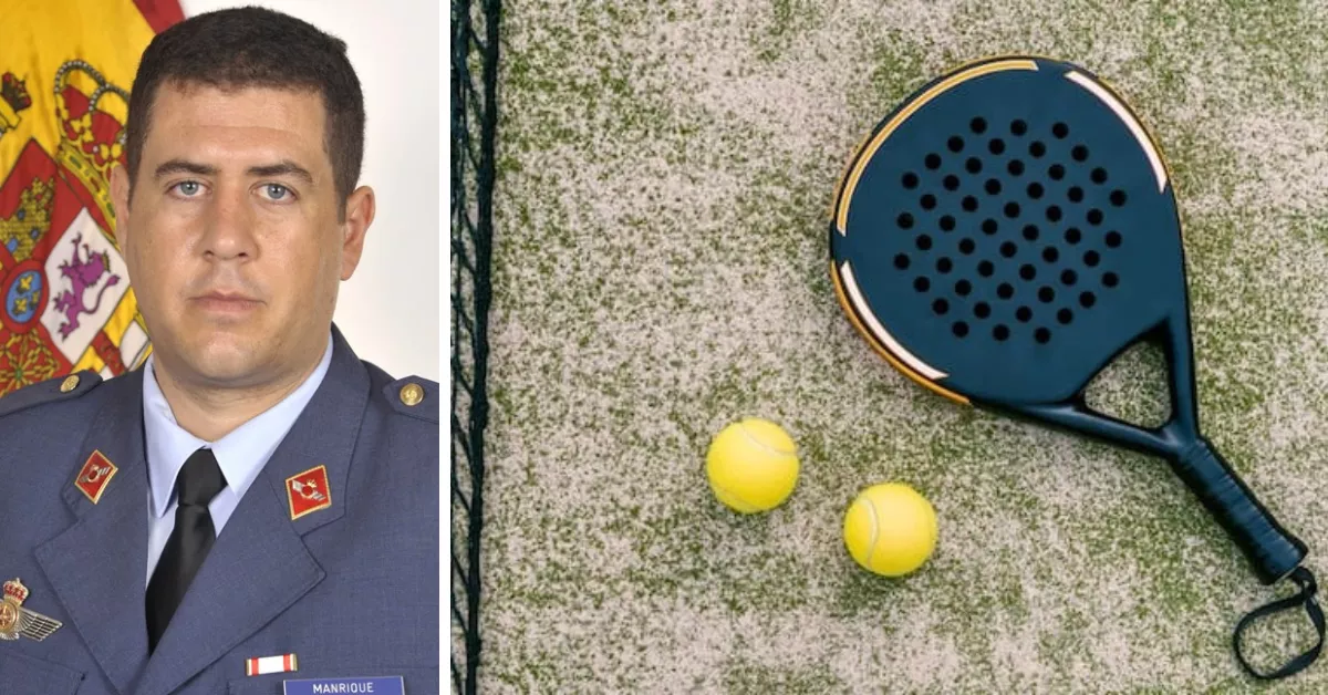 El soldado Félix Ezequiel Manrique Nóbregas que le ha salvado la vida a una persona que se desvaneció jugando al pádel./ MONTAJE AH