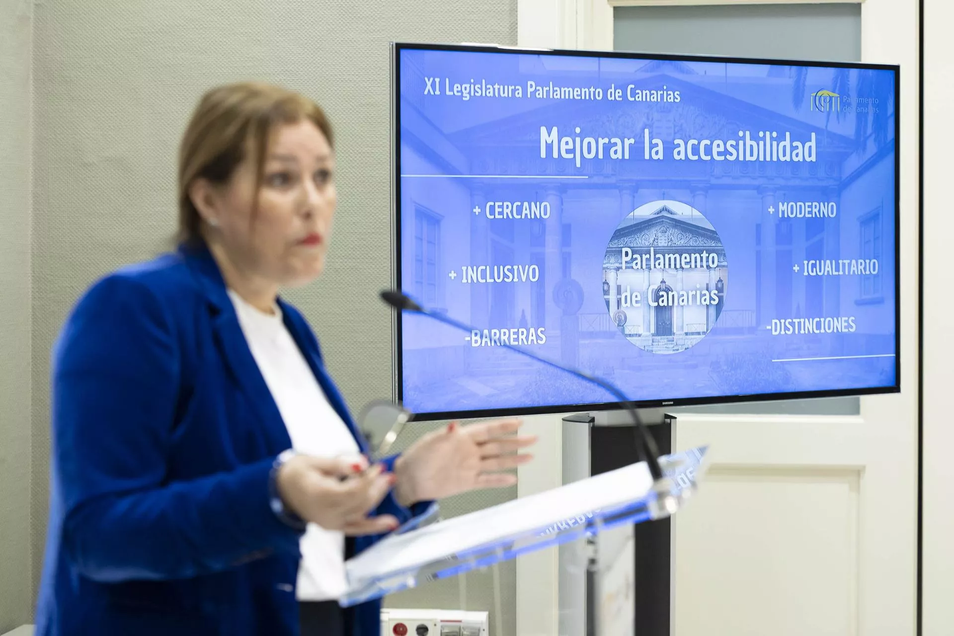 La presidenta del Parlamento canario, Astrid Pérez./ EFE - MIGUEL BARRETO