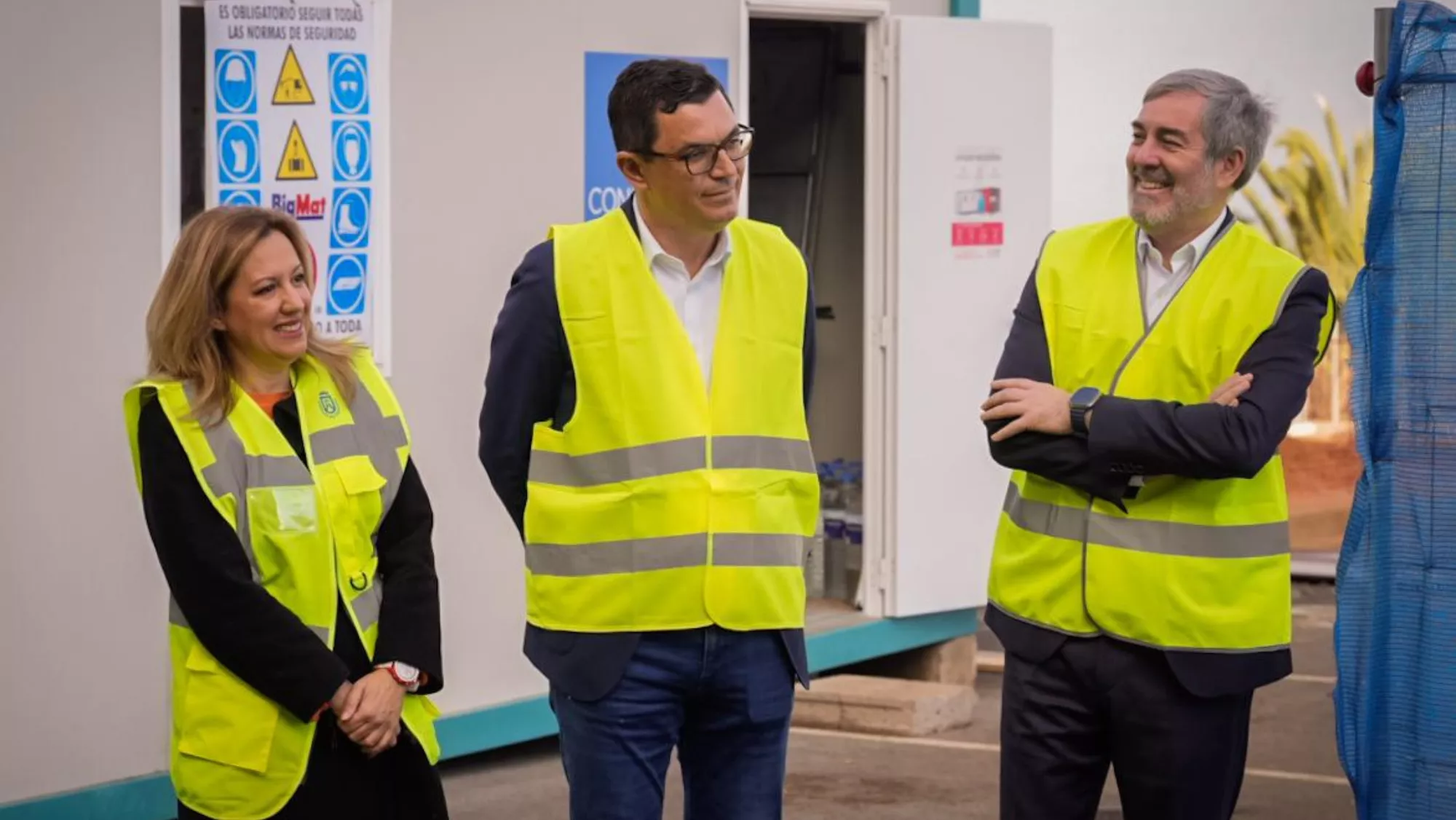El presidente de Canarias, la presidenta del Cabildo de Tenerife y el consejero de Obras Públicas, Vivienda y Movilidad / GOBIERNO DE CANARIAS 
