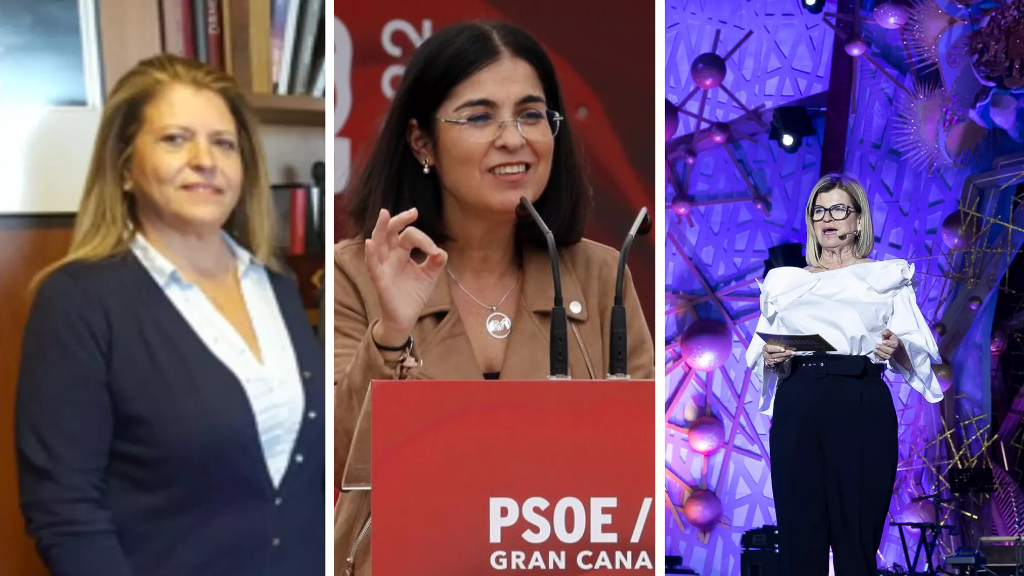 Rosa Rodríguez, Carolina Darias e Inmaculada Medina / MONTAJE AH