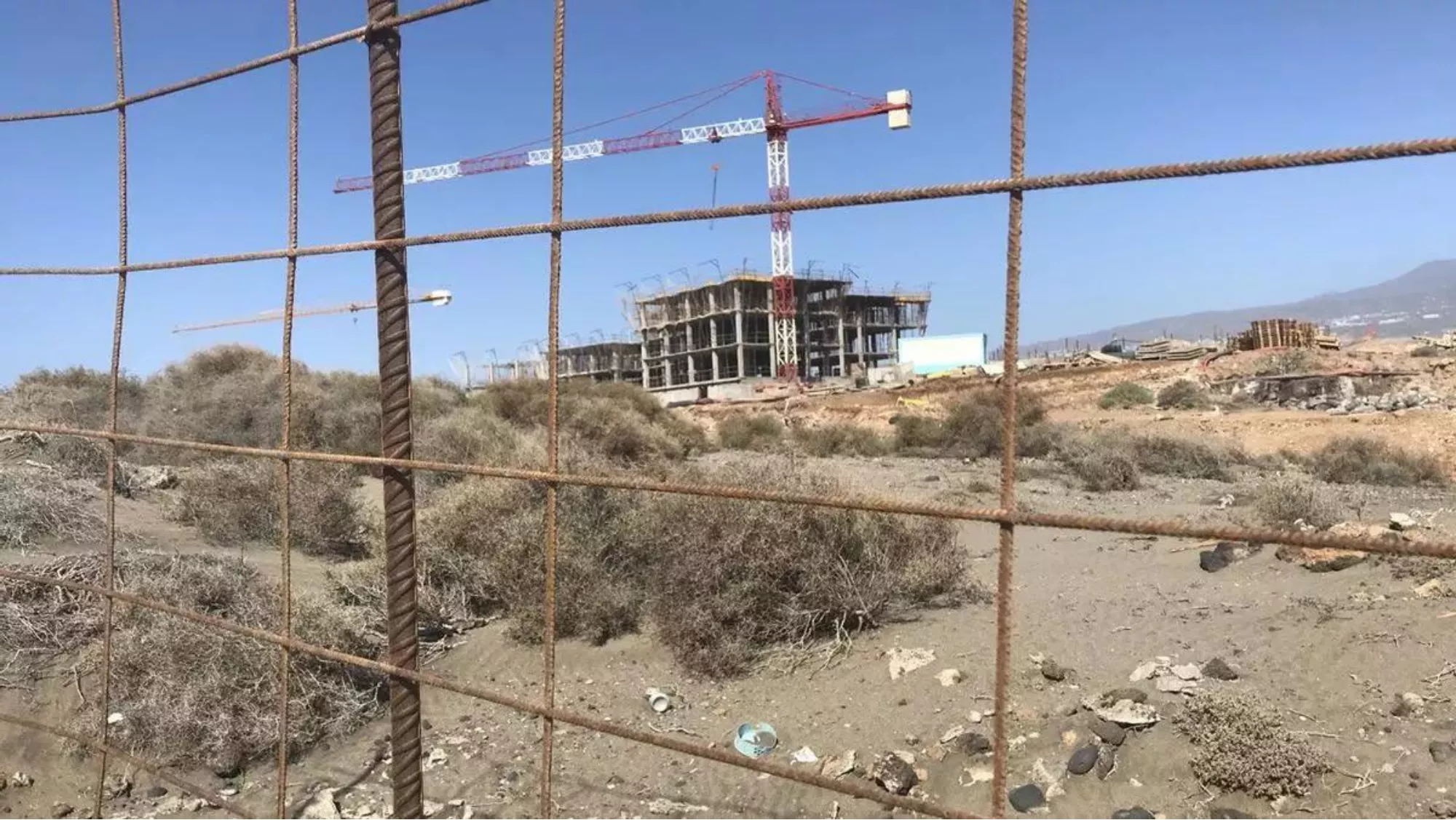 La construcción del hotel de La Tejita/ EFE La construcción del hotel de La Tejita/ EFE