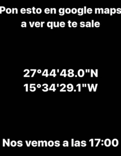 Las coordenadas indicadas por los 'youtubers' para buscar el botín.