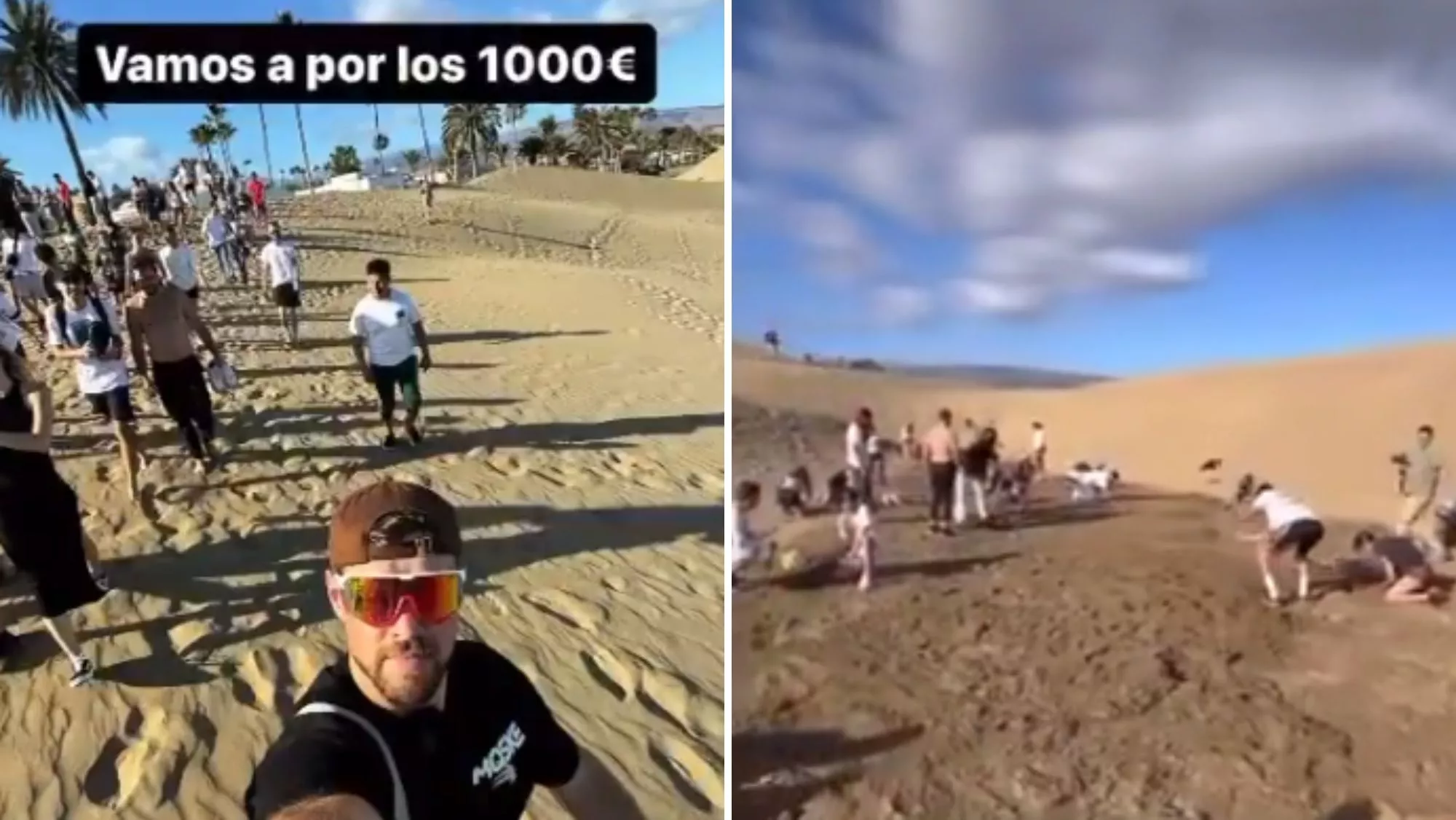 Jóvenes buscan 1000 euros en las Dunas de Maspalomas / 