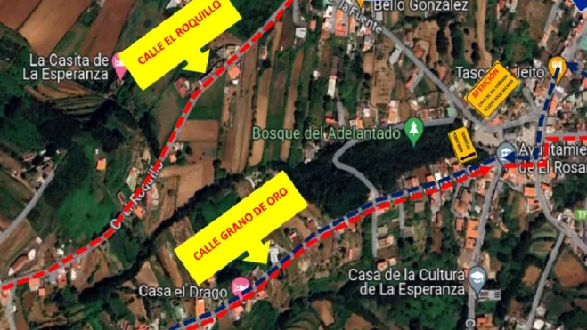 Trabajos en la TF-226 en La Esperanza. / CABILDO DE TENERIFE Trabajos en la TF-226 en La Esperanza. / CABILDO DE TENERIFE