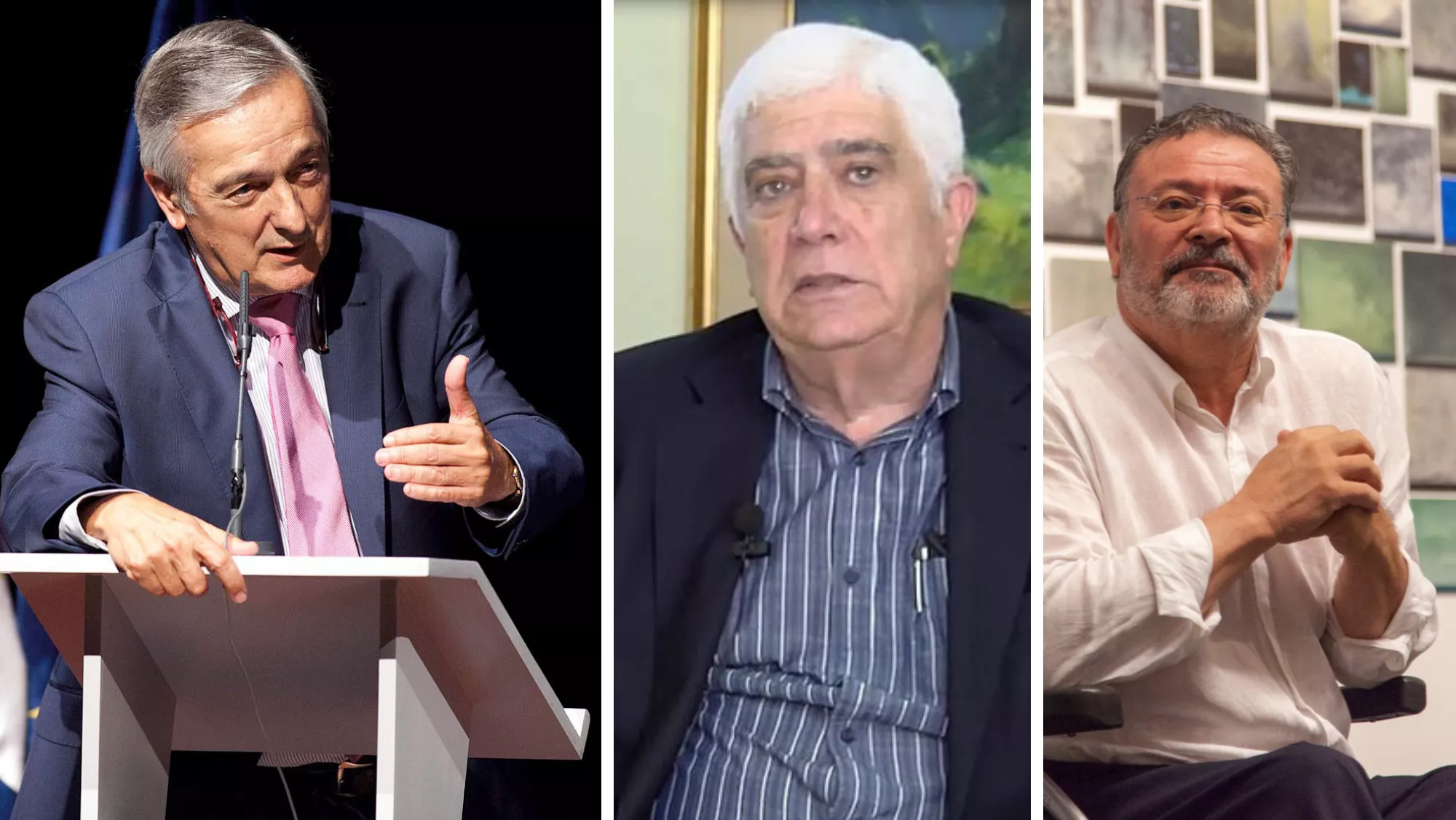 Basilio Valladares, Eduardo Aznar y Gonzalo González / MONTAJE AH