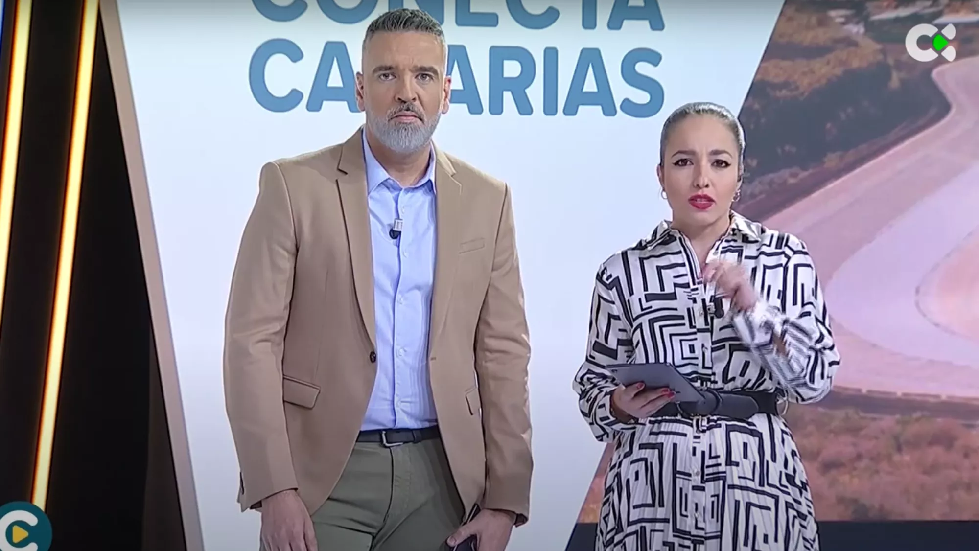 Los presentadores de 'Conecta Canarias' / RTVC