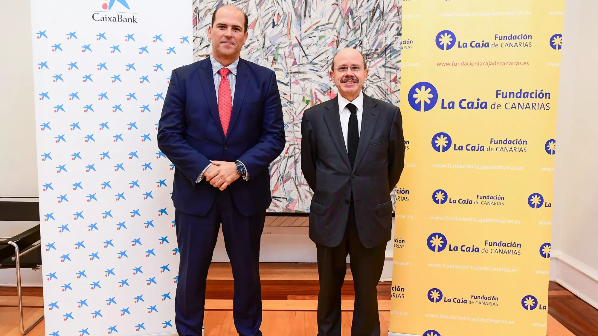 Manuel Afonso, director territorial de Caixabank y Manuel Sánchez, presidente de la Fundación La Caja de Canarias / CAIXABANK