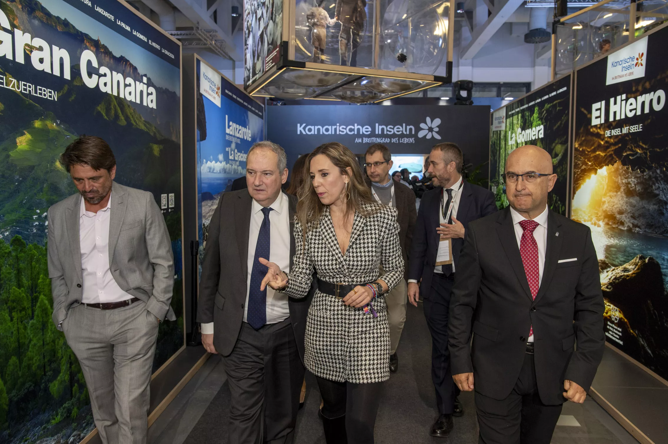 La consejera de Turismo y Empleo del Gobierno de Canarias, Jéssica de León, lidera la expedición en la ITB Berlín./