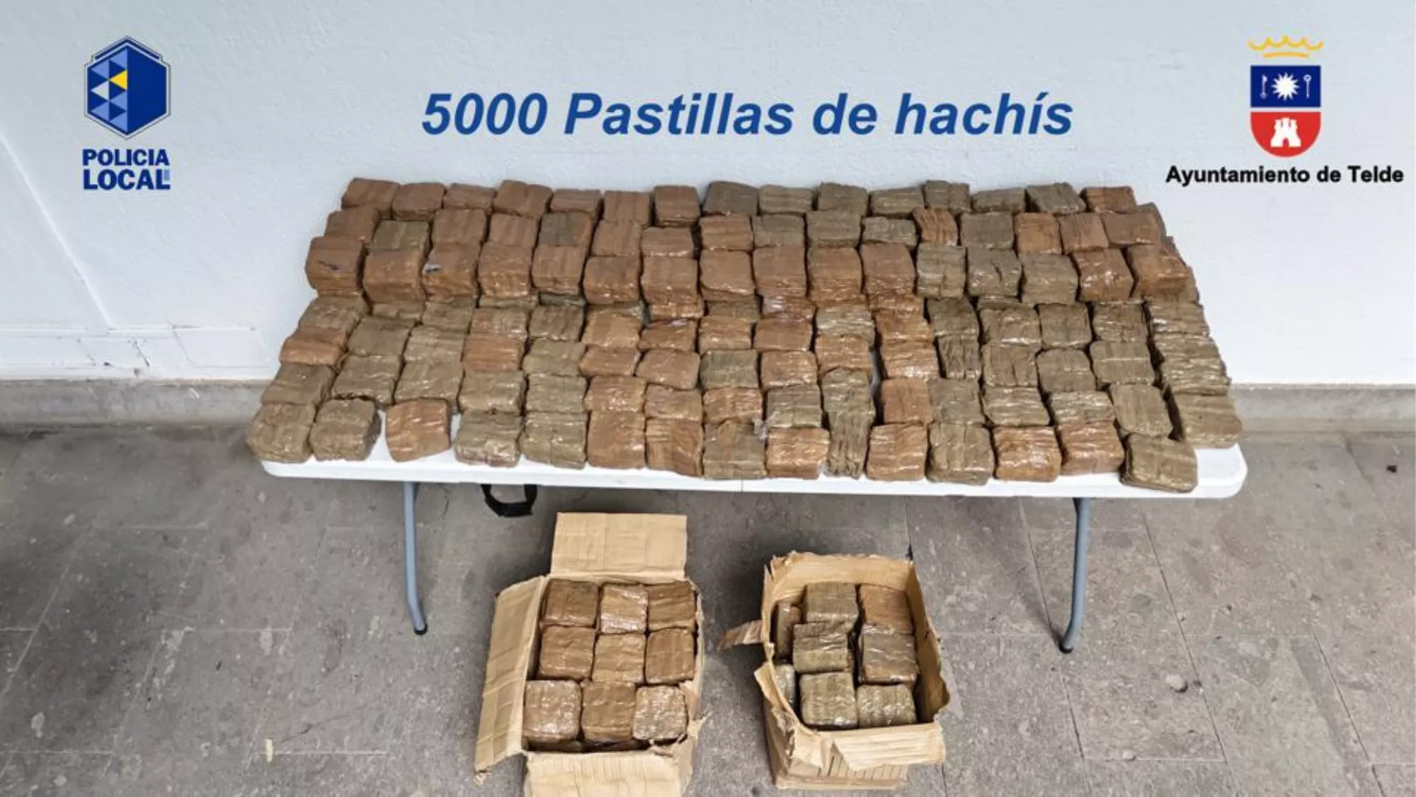 Los agentes intervinieron 5.000 pastillas de hachís en dos contenedores de Jinámar / POLICÍA DE TELDE