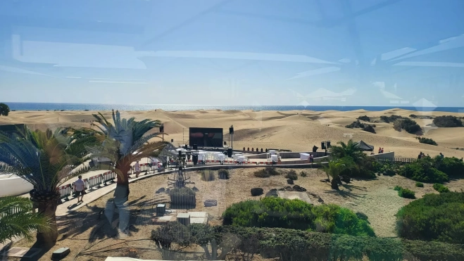 Montaje de una de las galas del Congreso para Habilitados Nacionales en Maspalomas. / AH