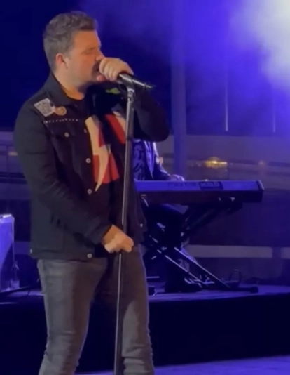 Dani Martín, durante el concierto que ofreció en el Faro de Maspalomas