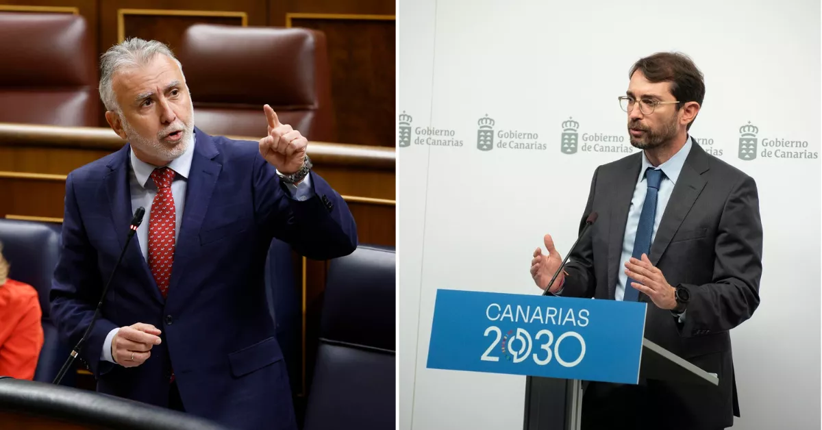 Los nombres de Ángel Víctor Torres y Antonio Olivera aparecían en un chat de cuatro investigados por el 'caso Koldo'. / MARISCAL Y GOBCAN