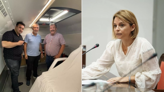 A la izquierda, Torres con Rafael Hernández; a la derecha, Noemí Santana / MONTAJE AH