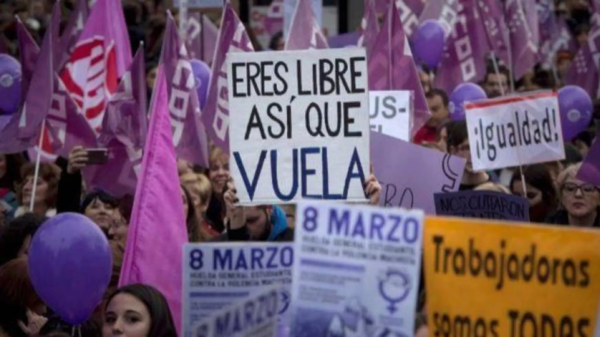 Imagen de una manifestación por la igualdad en el 8M / EFE