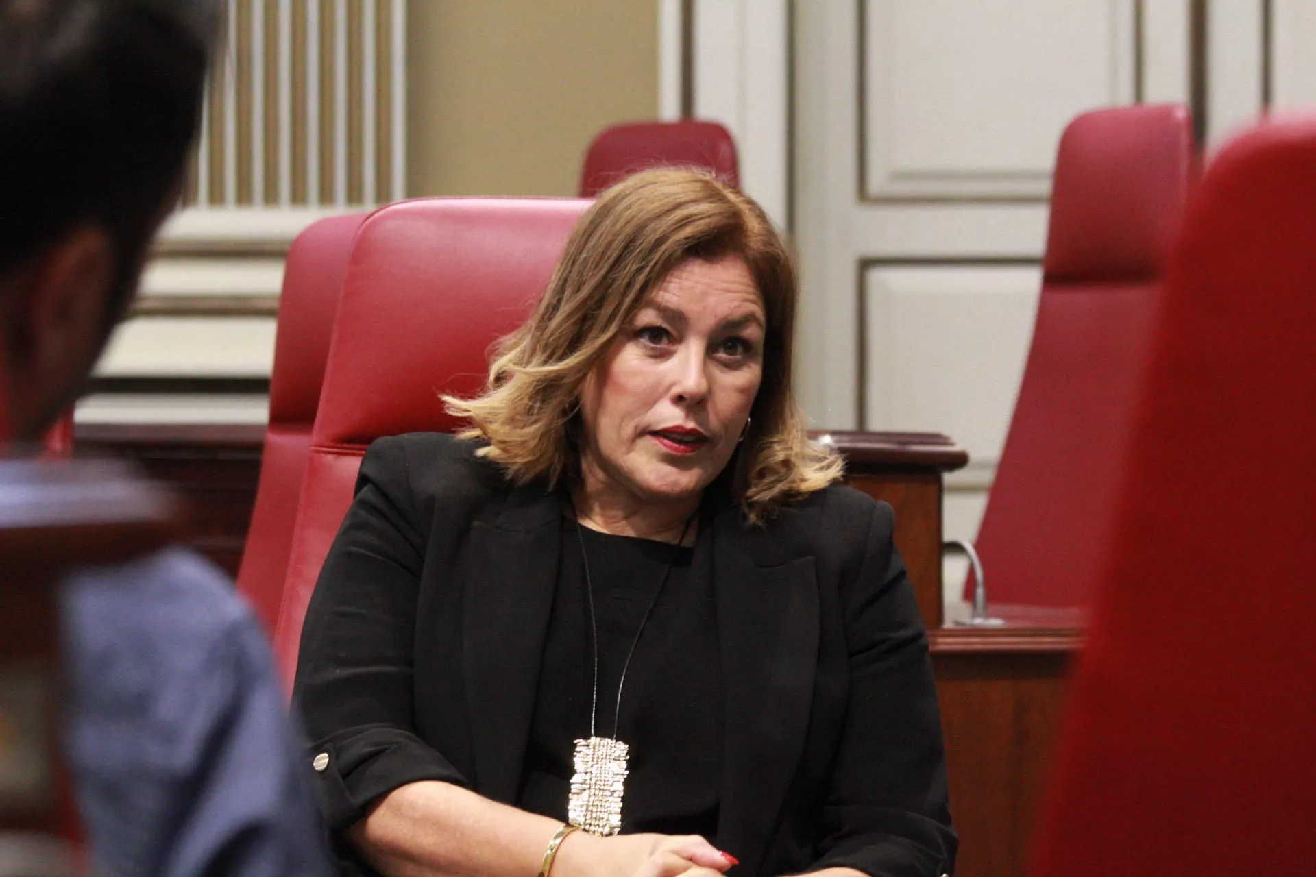 La presidenta del Parlamento de Canarias, Astrid Pérez. / ÁLVARO OLIVER-AH