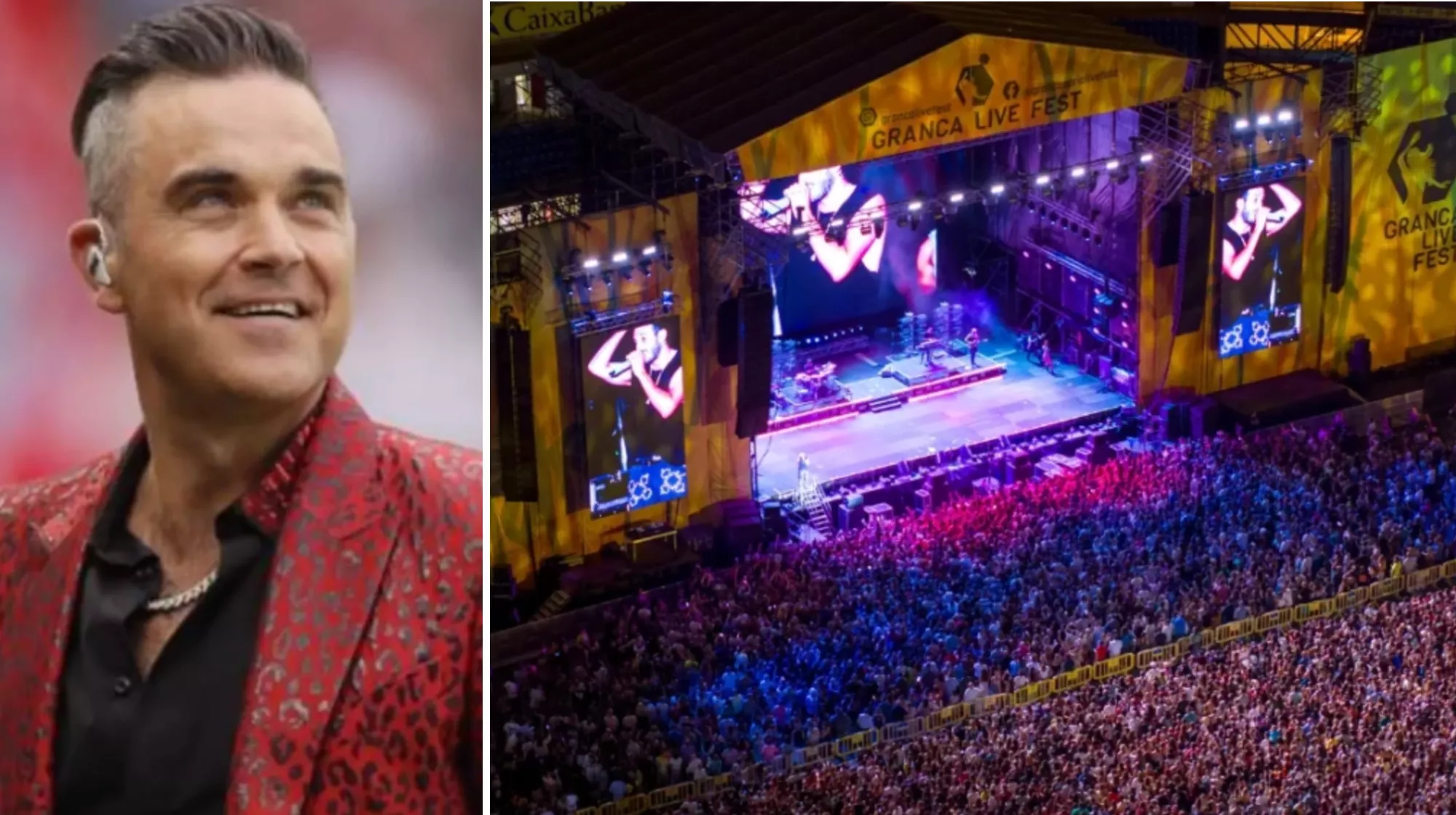 Robbie Williams y el escenario del Granca Live Fest./