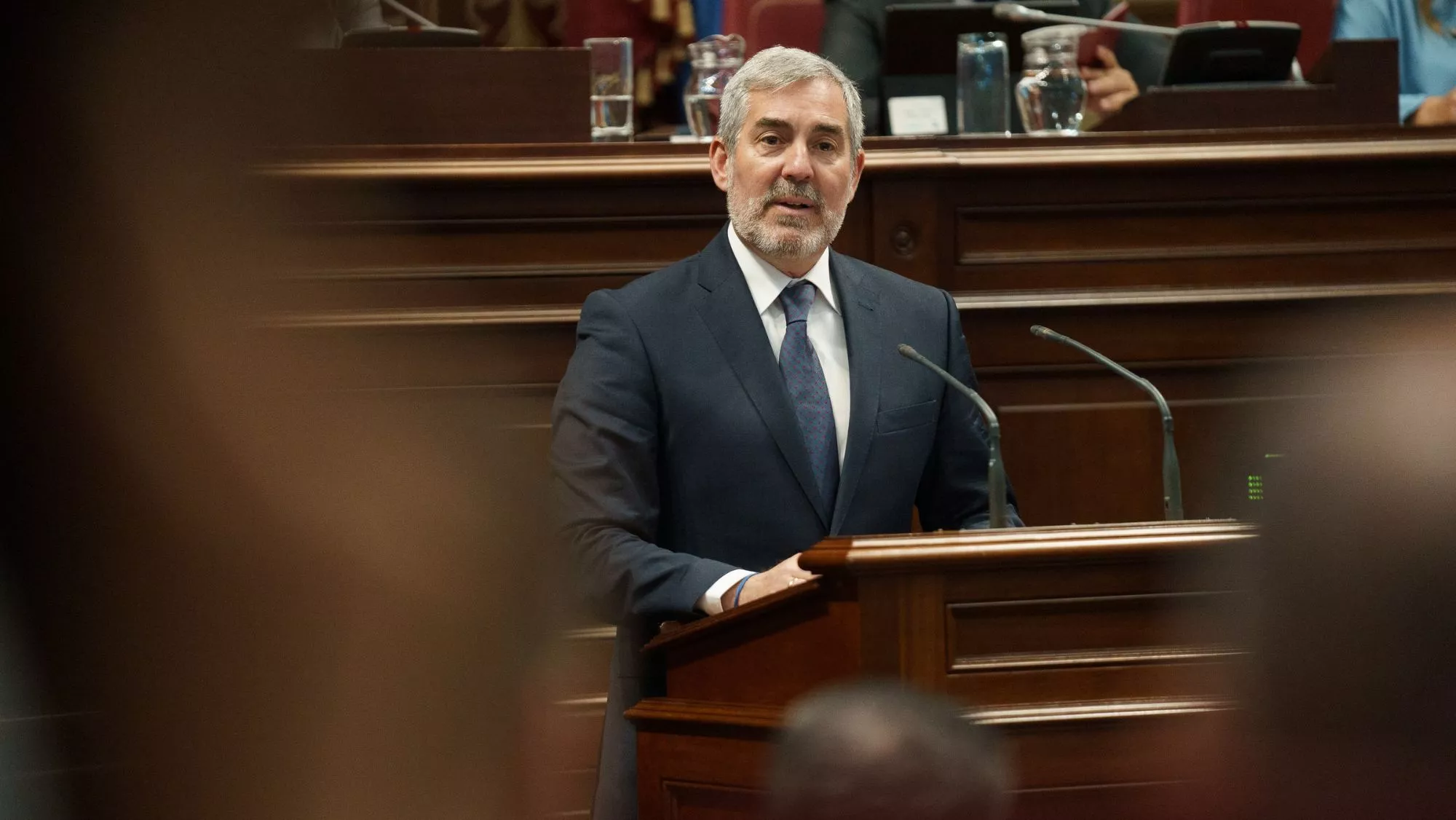 El presidente de Canarias, Fernando Clavijo, durante su discurso en el Debate del Estado de la Naiconalidad / EFE / RAMÓN DE LA ROCHA