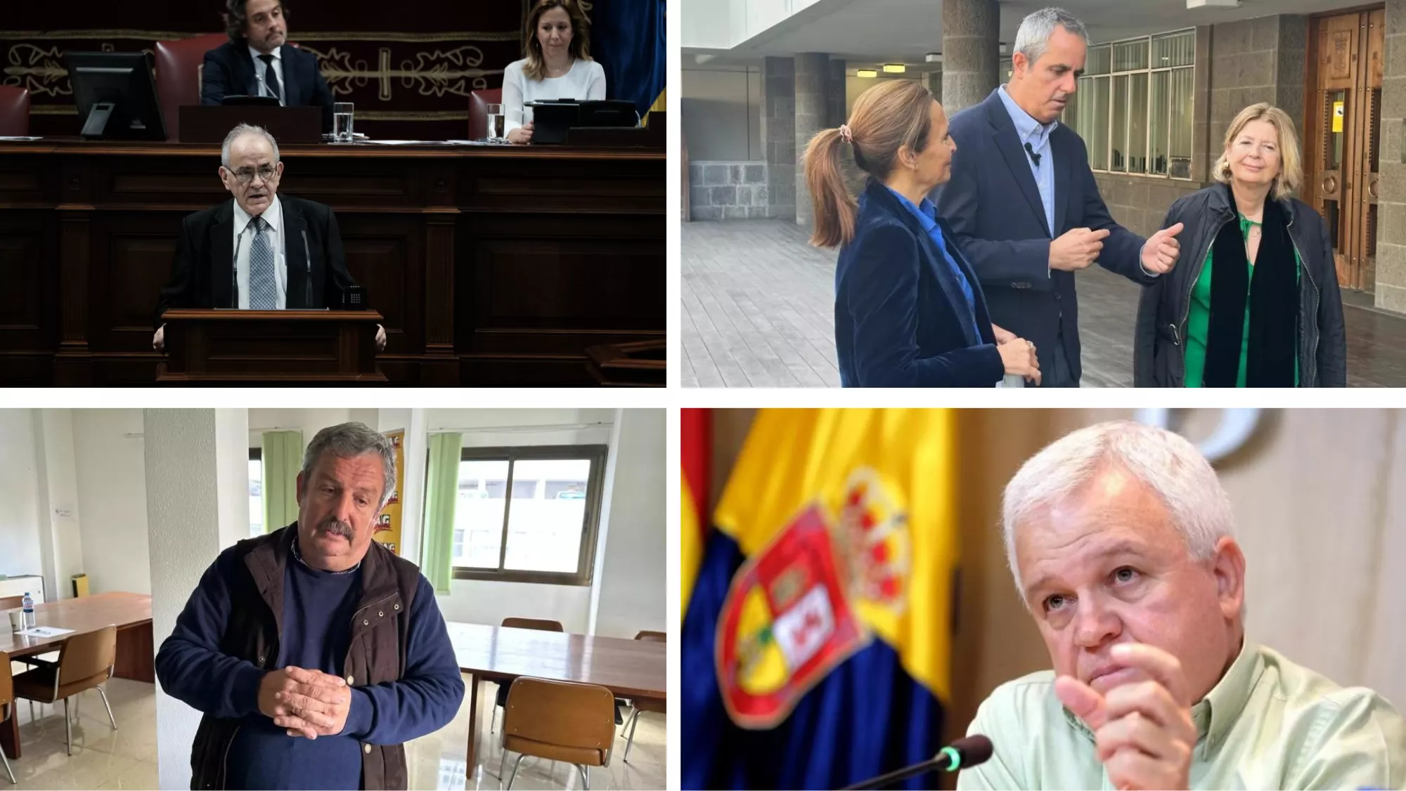 El presidente del Comisionado de Transparencia, consejeros del PP, Rafael Hernández y Carmelo Ramírez / MONTAJE AH