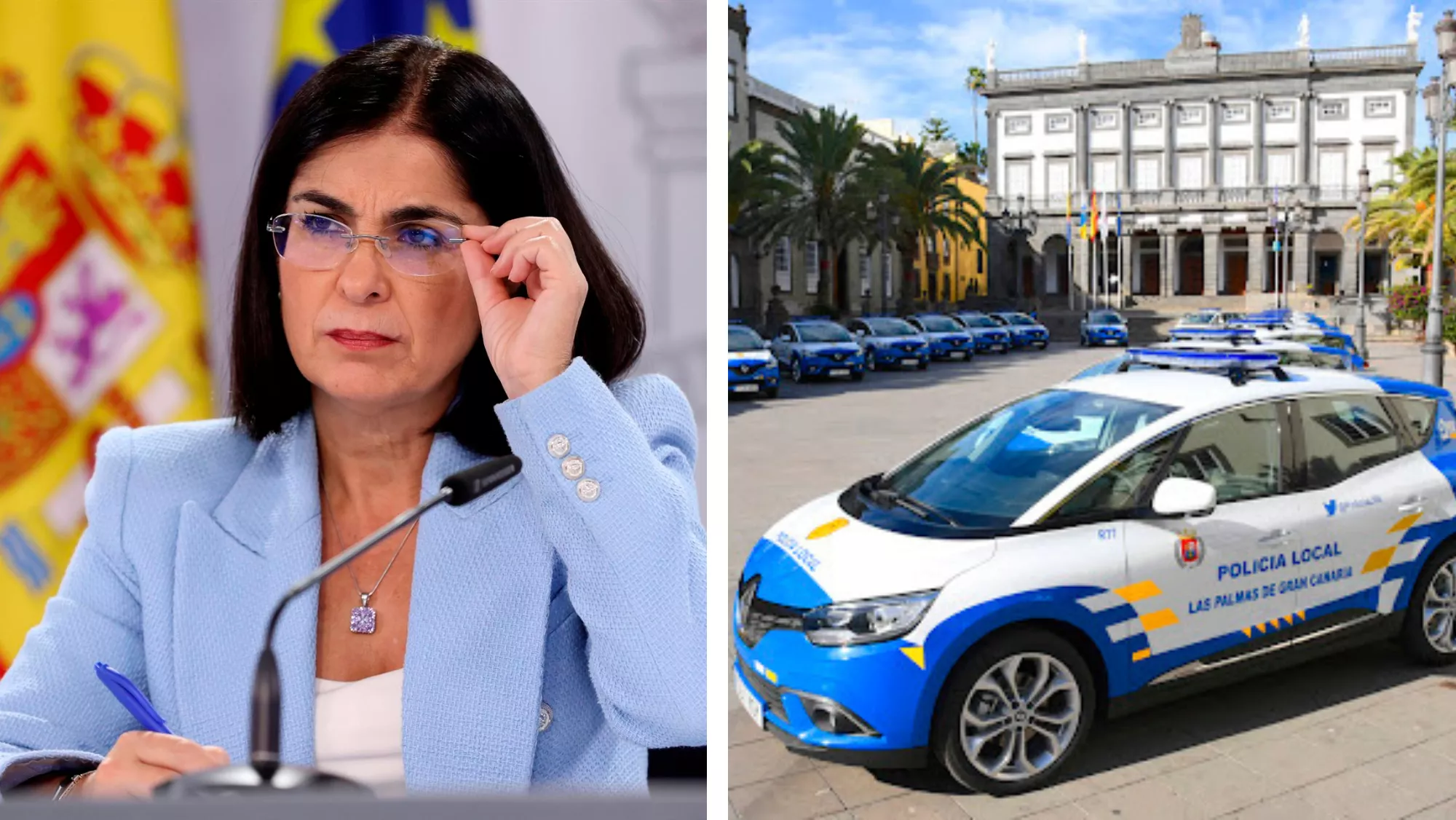 Las Palmas reclama al subinspector de policía de baja 1.736 horas tras la noticia de Atlántico Hoy / MONTAJE AH