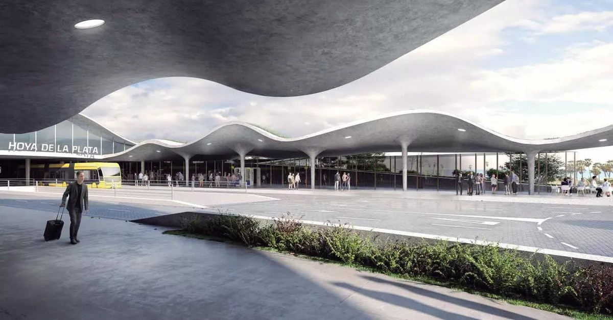 Recreación de la estación de la MetroGuagua en Hoya de la Plata. / AH