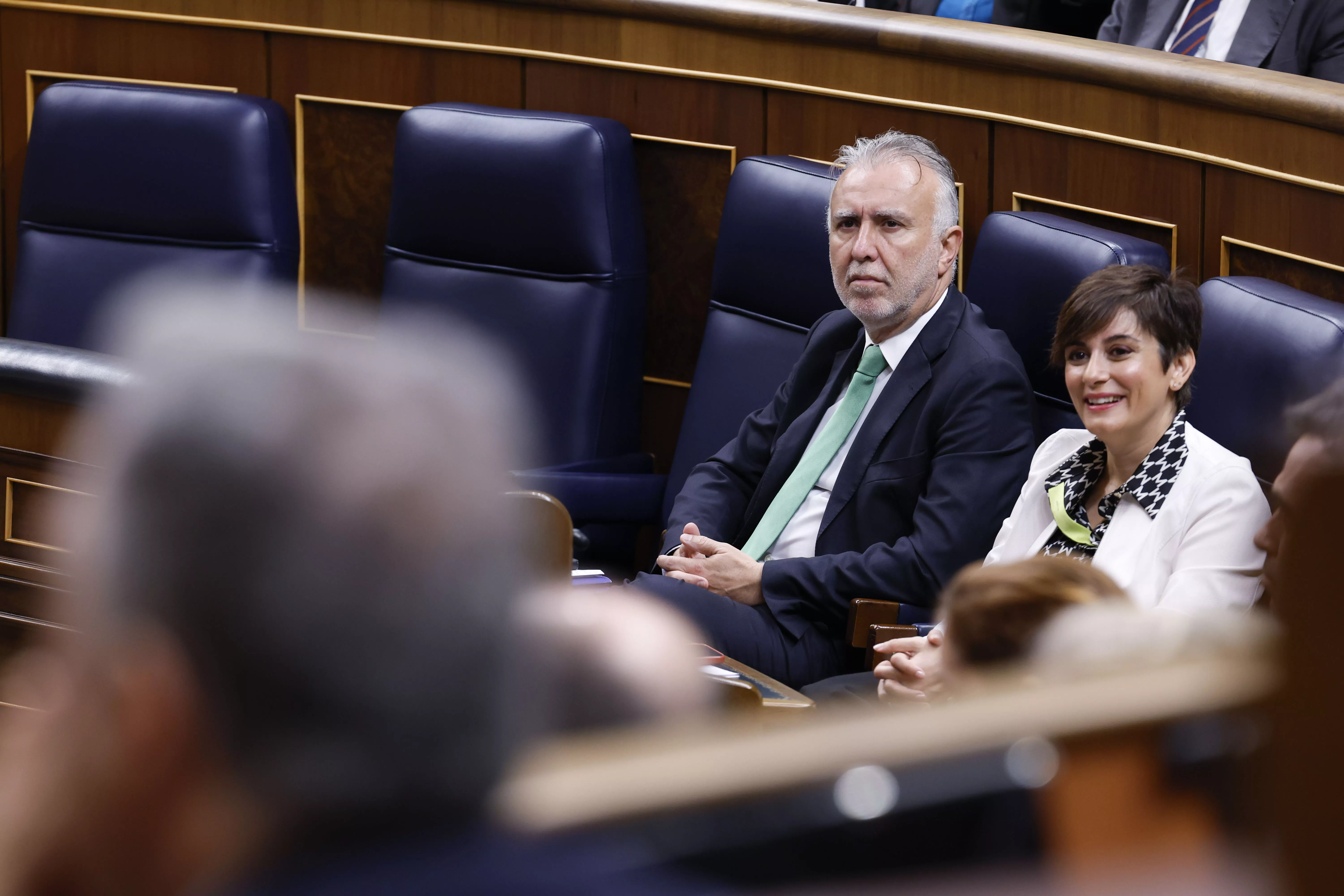 El ministro Ángel Víctor Torres durante una sesión de control del Congreso. / EFE