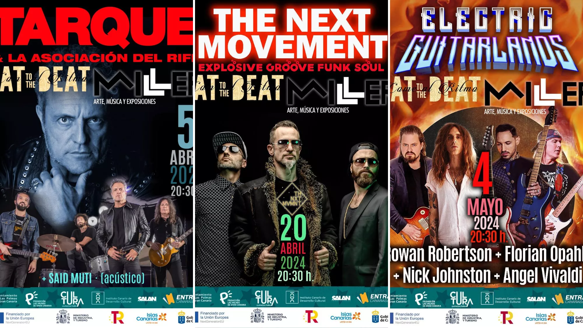 Carteles de artistas confirmados para 'Eat to the Beat' / MONTAJE A.H.