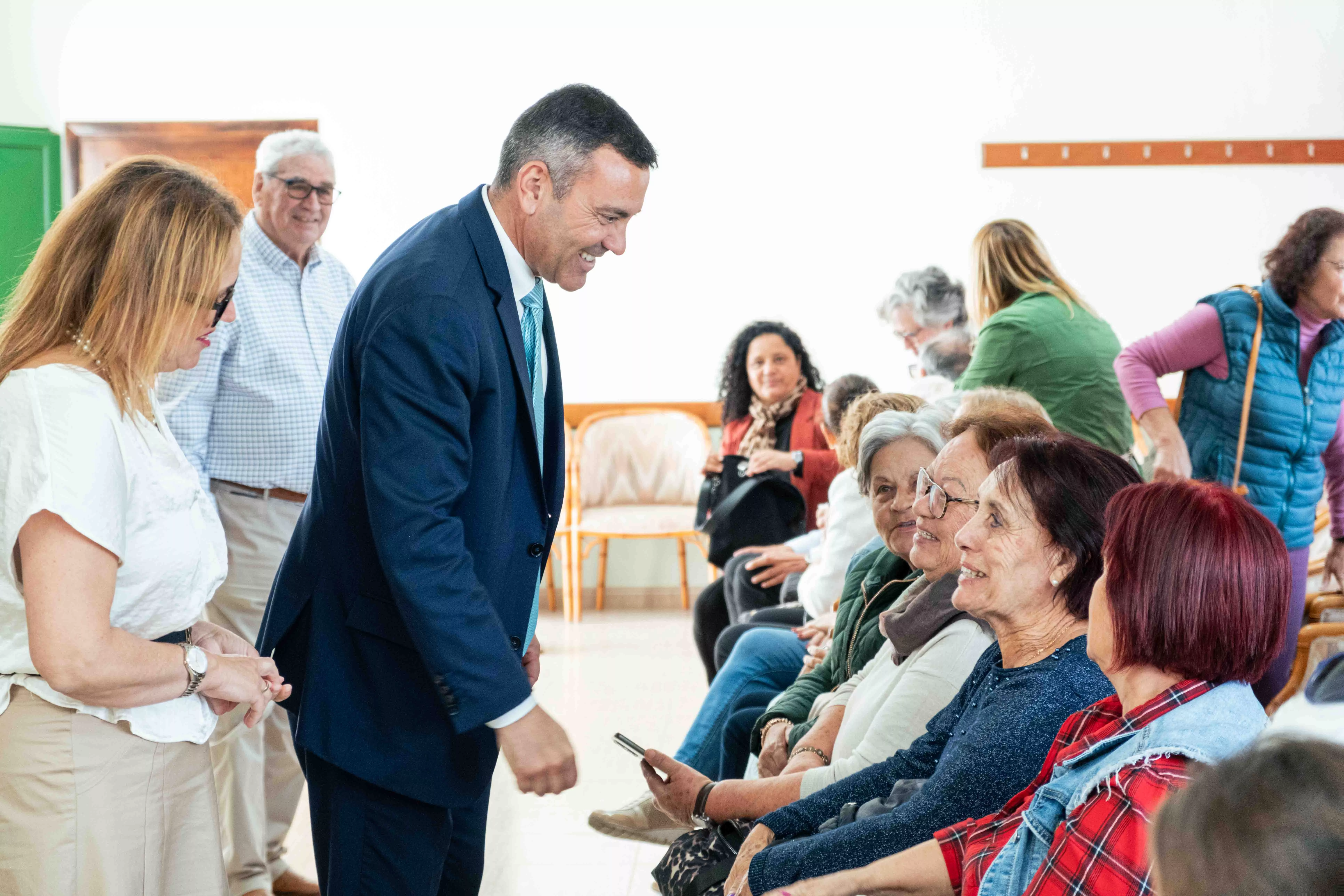 El presidente del Cabildo de Lanzarote, Oswaldo Betancort, en la sede de Asomavo en Tías./