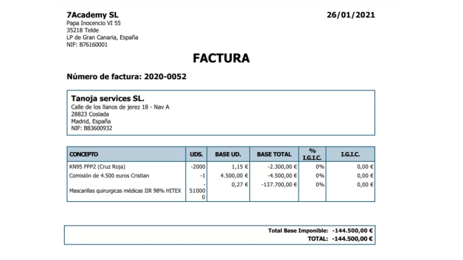 Factura de 7Academy / AH Factura de 7Academy / AH