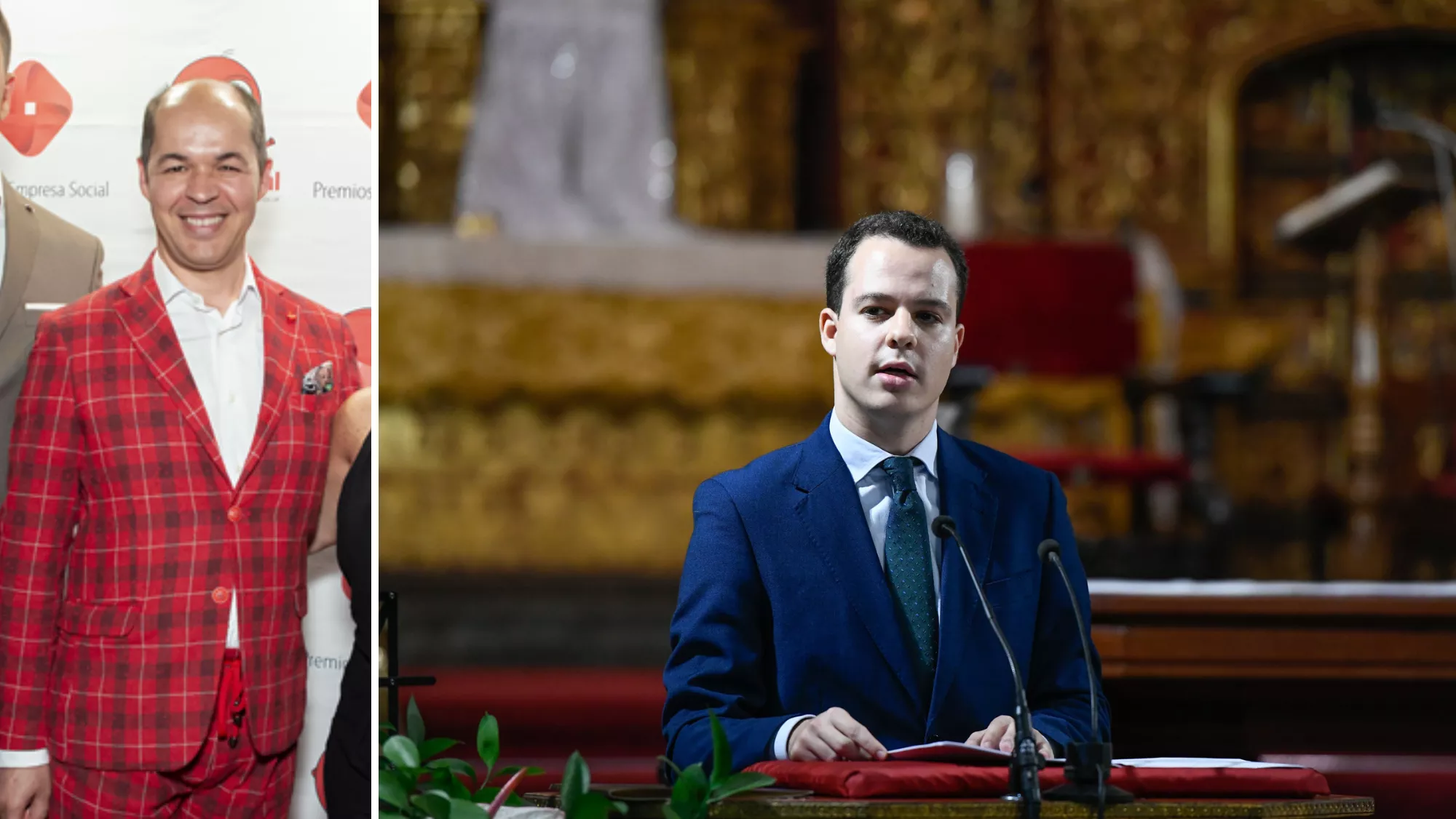 Agustín Díaz, gerente de la Sociedad de Promoción, y Adrián Santana, concejal de Cultural del Ayuntamiento de Las Palmas / MONTAJE AH