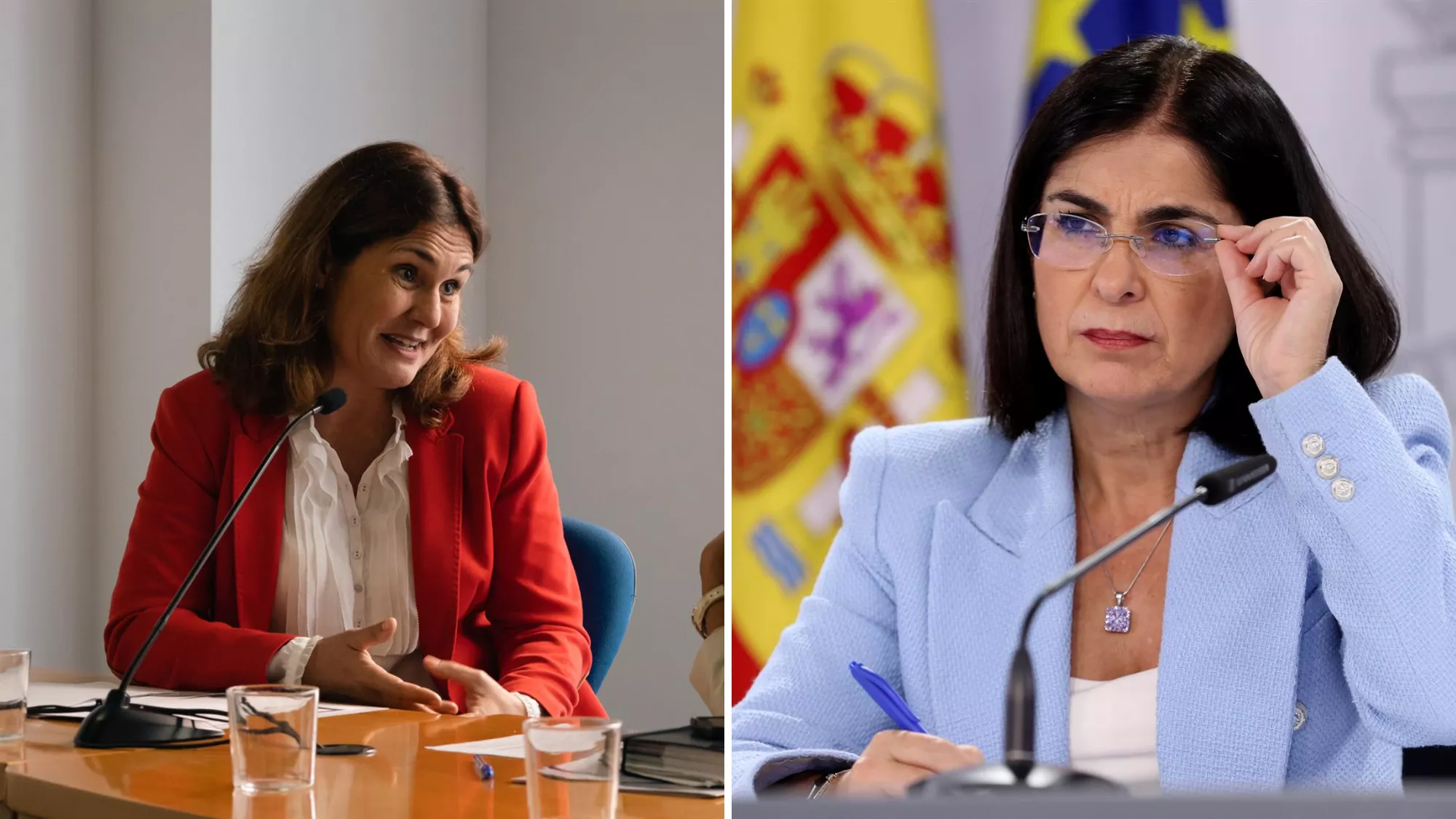 Jimena Delgado (PP) y Carolina Darias (PSOE) / MONTAJE AH
