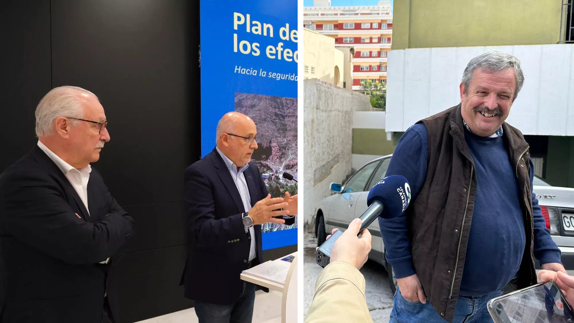 A la izquierda, Miguel Hidalgo y Antonio Morales; a la derecha, Rafael Hernández / MONTAJE AH