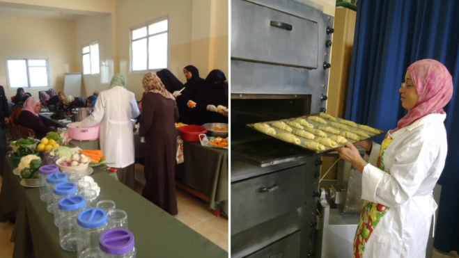 Mujeres que visitaban y realizaban actividades en el centro bombardeado por Israel / CABILDO DE GRAN CANARIA