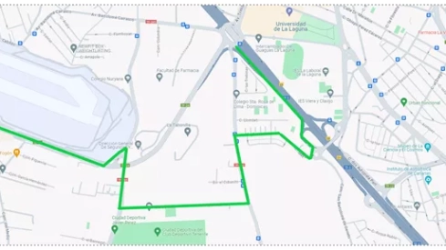 Mapa de desvíos alternativos por la instalación de la pasarela / CEDIDA