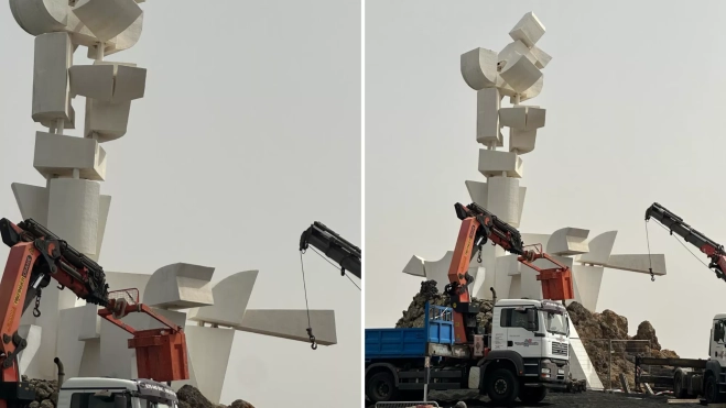 Restauración de la escultura 'Fecundidad', de César Manrique en Lanzarote / AH