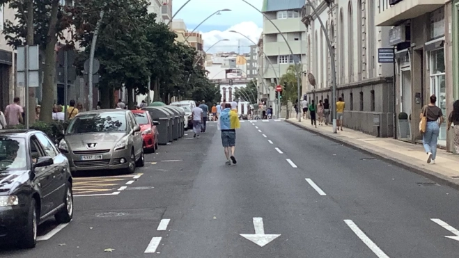 Un manifestante en el 20A de Tenerife./ AH - JOSE WILLIS